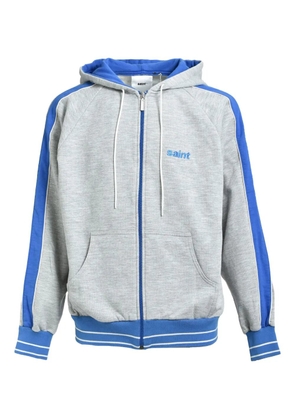 SAINT MXXXXXX stripe-trim hoodie - Grey