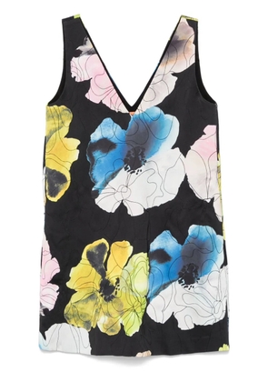 Stine Goya Watercolor Bloom mini dress - Black