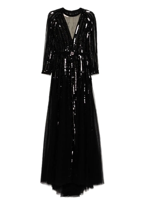 Saiid Kobeisy sequin long dress - Black