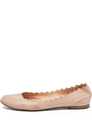 Chloé Pre-Owned Lauren scalloped ballet flats - Neutrals