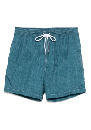 Barba logo-patch swim shorts - Green