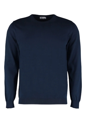THE (Alphabet) crew-neck cotton sweater - Blue