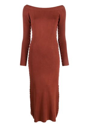 Altuzarra long-sleeved knitted midi dress - Orange