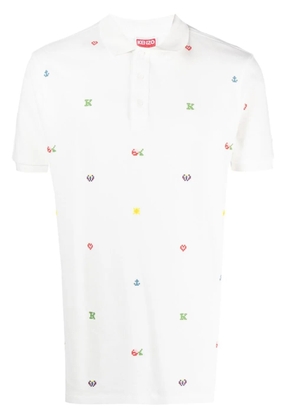 Kenzo Kenzo Pixel slim fit polo shirt - White