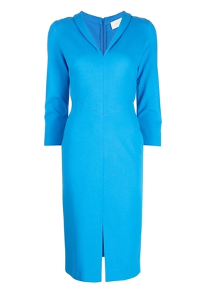 JANE Rome pencil midi dress - Blue