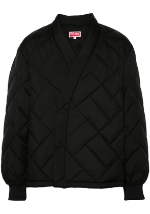 Kenzo wrap-design padded jacket - Black