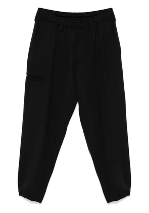Yohji Yamamoto elasticated wool trousers - Black