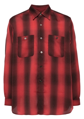 Needles plaid check-print long-sleeve shirt - Red