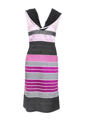 Missoni Pre-Owned striped draped-neckline dress - Pink