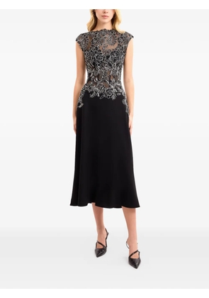 Gemy Maalouf embroidered midi dress - Black