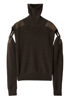Burberry detachable-sleeve wool jumper - Green