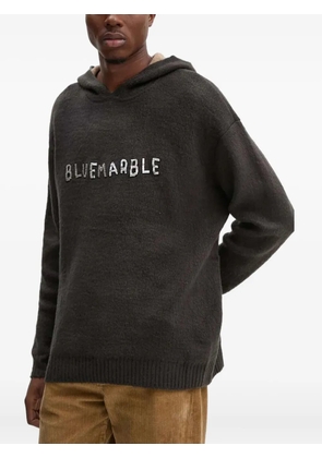 BLUEMARBLE embellish-logo hooded sweatshirt - Black