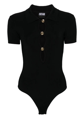 Versace Jeans Couture polo-collar knitted bodysuit - Black