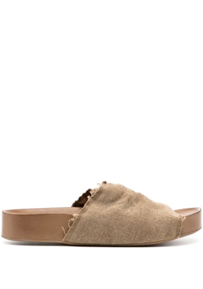 Uma Wang distressed slides - Neutrals