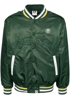 AAPE BY *A BATHING APE® logo-patch bomber jacket - Green