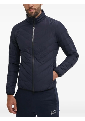 Ea7 Emporio Armani quilted zip jacket - Blue