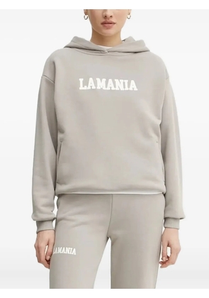 La Mania logo-print hoodie - Grey