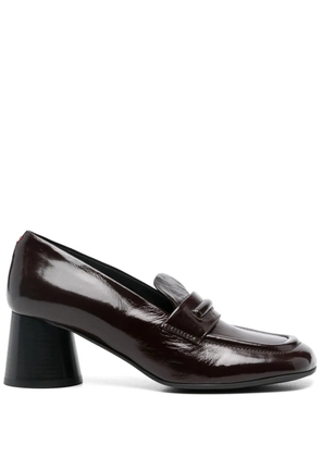 Halmanera 60mm patent-finish pumps - Brown