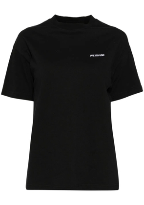 We11done embroidered logo T-shirt - Black