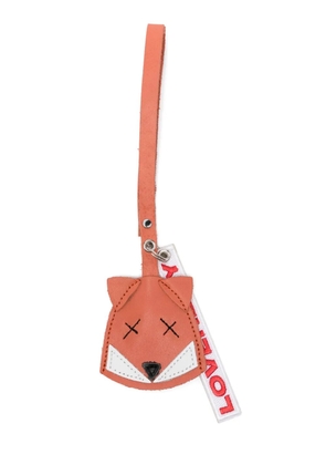 Charles Jeffrey Loverboy leather keyring - Orange