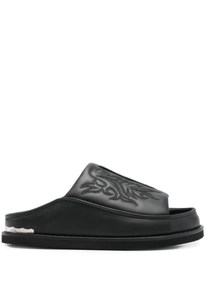 Toga Pulla embroidered sandals - Black