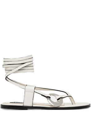 ALOHAS Morosia leather ankle-tie sandals - White