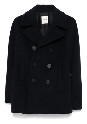 SANDRO felted coat - Blue