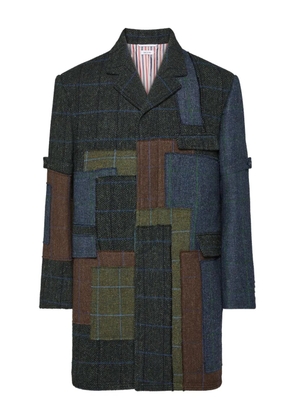 Thom Browne Hunting tweed patchwork coat - Green