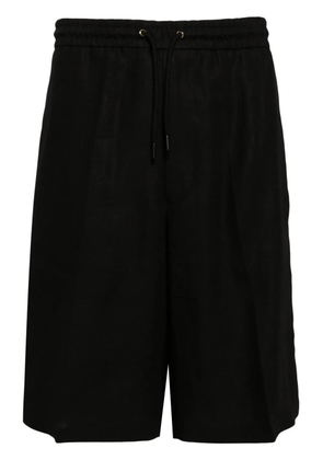 Paul Smith drawstring-waist linen shorts - Black