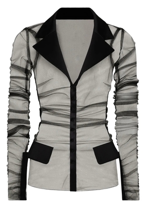 Dolce & Gabbana semi-sheer tulle blazer - Black