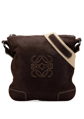 Loewe Pre-Owned 2007 Anagram Nubuck crossbody bag - Brown