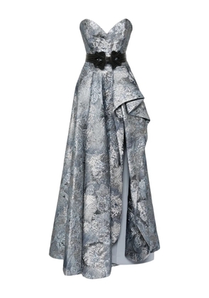 Saiid Kobeisy Brocade long dress - Blue