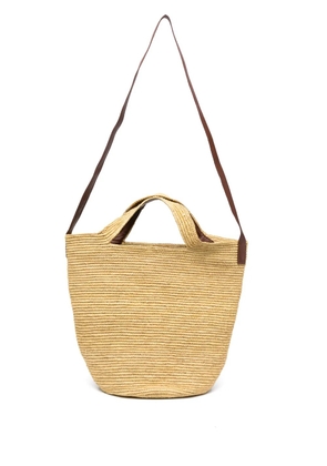 Sensi Studio interwoven-straw tote bag - Neutrals