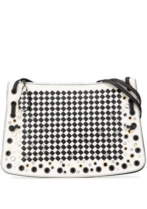 Bottega Veneta Pre-Owned 2012-2024 Nappa Intrecciato Check Grommet Palio crossbody bag - White