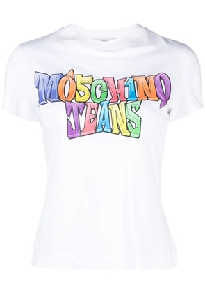 MOSCHINO JEANS logo-print cotton T-shirt - White