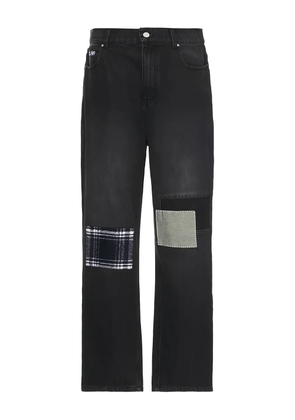 Sinclair patchwork panel jeans - Black