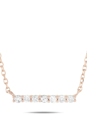 LB Exclusive 14K rose gold diamond necklace - Pink