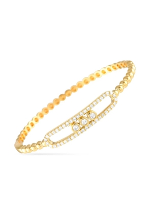 LB Exclusive Eighteen Karat Gold Beaded Diamond Bracelet