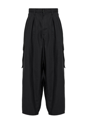 Yohji Yamamoto pleated cargo trousers - Black