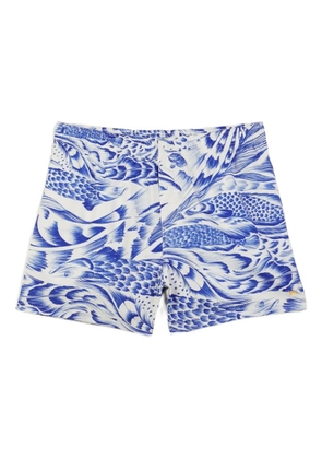Osklen pirarucu-print swim shorts - Blue