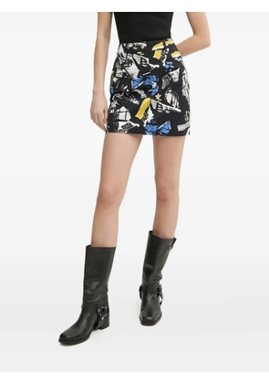 MOSCHINO JEANS printed mini skirt - Black