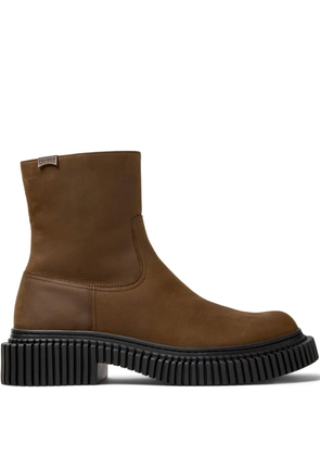 Camper Pix Berlin zip-detail platform boots - Brown