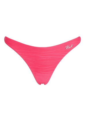 Karl Lagerfeld logo-plaque bikini bottoms - Pink