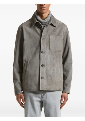 Peserico button-fastening patch-pocket jacket - Grey
