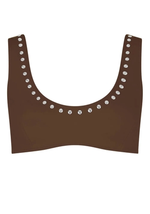 Let's Swim studded bikini top - Brown