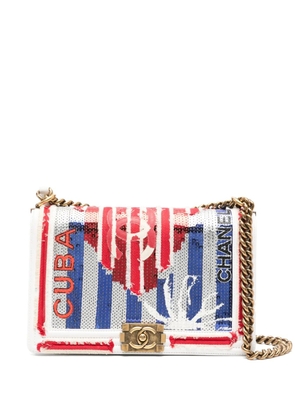 CHANEL Pre-Owned 2017 Boy Cuba shoulder bag - White