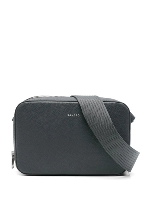 SANDRO small logo-detail messenger bag - Grey