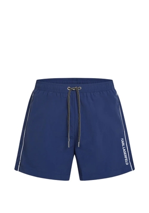 Karl Lagerfeld logo-print swim shorts - Blue