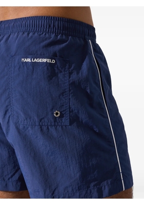Karl Lagerfeld logo-print swim shorts - Blue