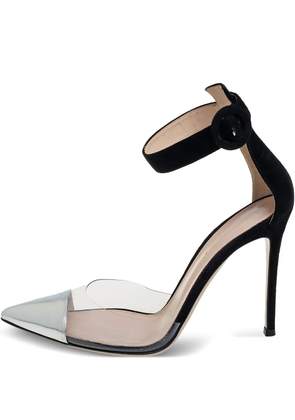Gianvito Rossi metallic cap-toe heeled sandals - Black